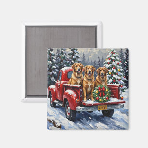 Anatolian Shepherd Dog Weihnachten Rotes Lastwagen Magnet
