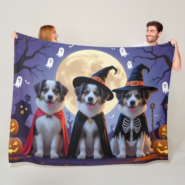 Anatolian Shepherd Dogs Pumpkin Halloween Funny Fleecedecke (Beispiel)