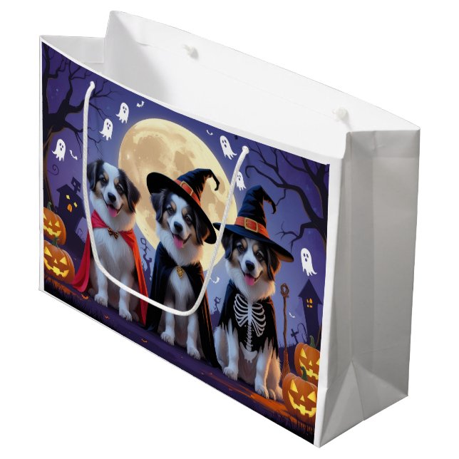 Anatolian Shepherd Dogs Pumpkin Halloween Funny Große Geschenktüte (Vorderseite Schrägansicht)