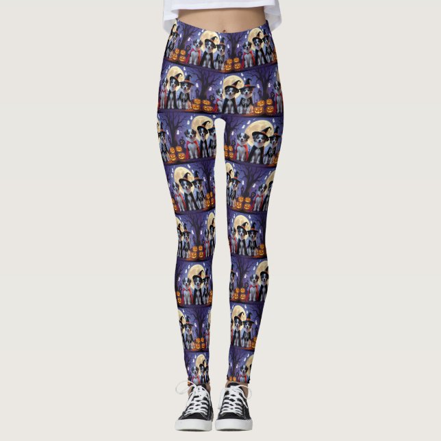 Anatolian Shepherd Dogs Pumpkin Halloween Funny Leggings (Vorderseite)