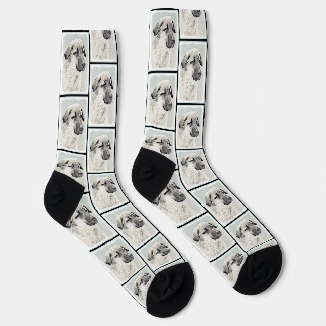 Anatolian Shepherd Fawn Malerei Original Dog Art Socken (Rechts)