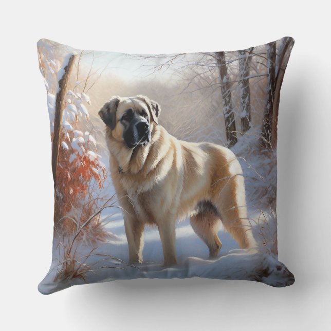 Anatolian Shepherd Let It Snow Christmas Kissen (Rückseite)