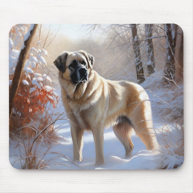 Anatolian Shepherd Let It Snow Christmas Mousepad (Vorne)