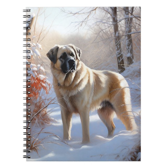 Anatolian Shepherd Let It Snow Christmas Notizblock (Vorderseite)