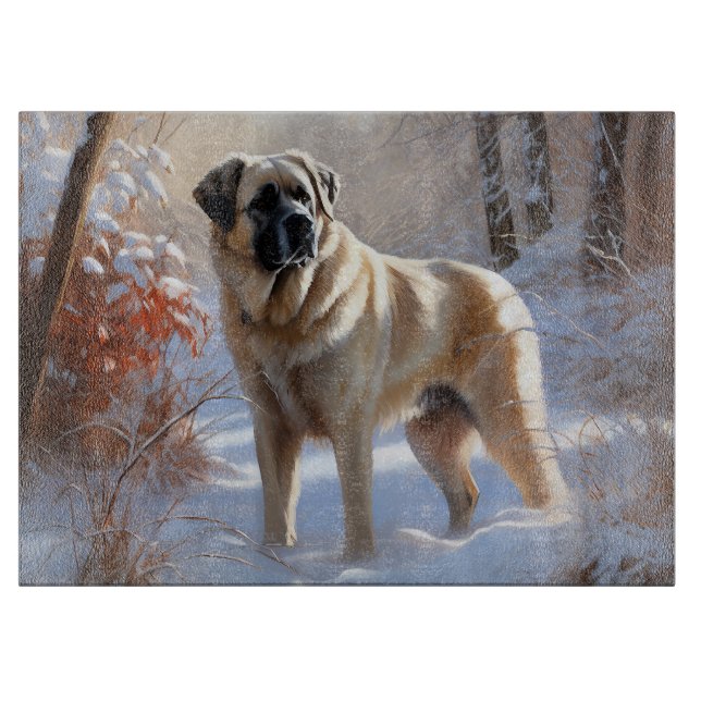Anatolian Shepherd Let It Snow Christmas Schneidebrett (Vorderseite)