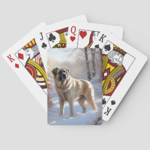 Anatolian Shepherd Let It Snow Christmas Spielkarten