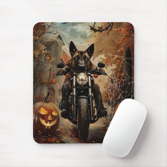 Anatolian Shepherd Riding Motorrad Halloween Mousepad (Mit Mouse)