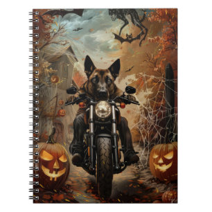 Anatolian Shepherd Riding Motorrad Halloween Notizblock