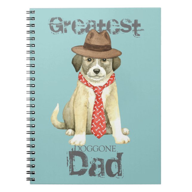 Anatolian Shepherd Vater Notebook Notizblock (Vorderseite)