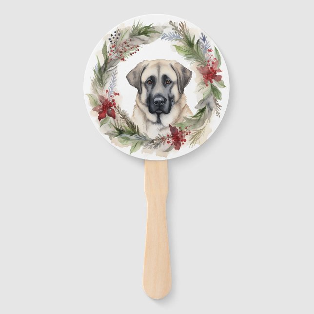Anatolian Shepherd Weihnachtsfeiertag Fächer (Vorderseite)