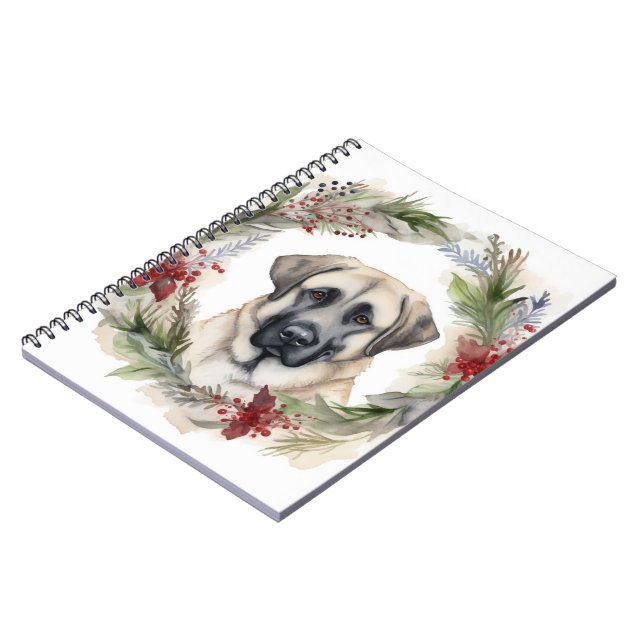 Anatolian Shepherd Weihnachtsfeiertag Notizblock (Linke Seite)