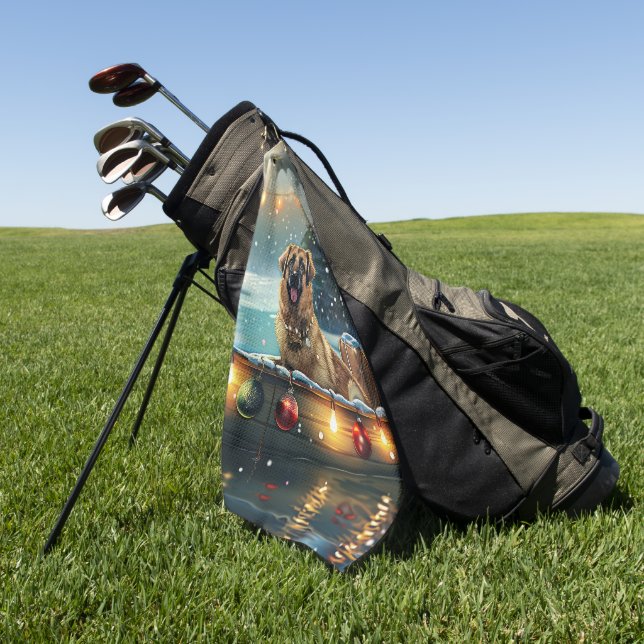 Anatolian Shepherd Weihnachtsfeiertage Golfhandtuch (Gras)