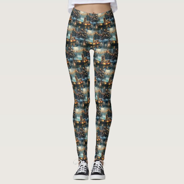 Anatolian Shepherd Weihnachtsfeiertage Leggings (Vorderseite)