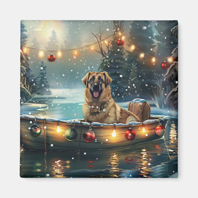 Anatolian Shepherd Weihnachtsfeiertage Magnet (Vorne)