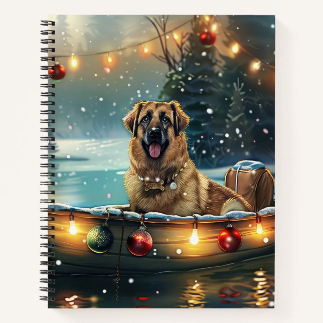 Anatolian Shepherd Weihnachtsfeiertage Notizbuch (Vorderseite)
