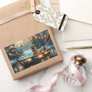 Anatolian Shepherd Weihnachtsfeiertage Rechteckiger Aufkleber