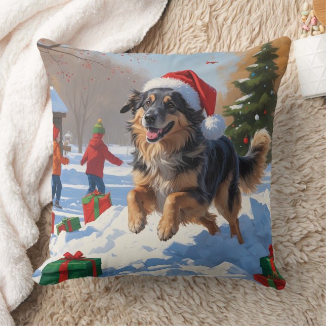 Anatolian Shepherd Weihnachtsfest Schnee Kissen (Decke)