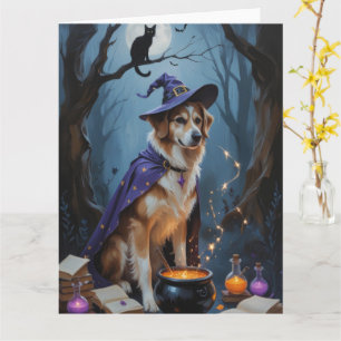 Anatolian Shepherd Whimsical Halloween Malerei Karte