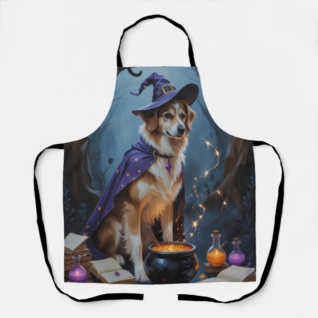Anatolian Shepherd Whimsical Halloween Malerei Schürze (Vorderseite)