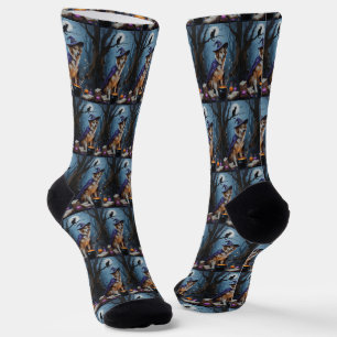 Anatolian Shepherd Whimsical Halloween Malerei Socken