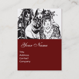 ANATOLIANISCHE MÄDCHEN, rot Visitenkarte