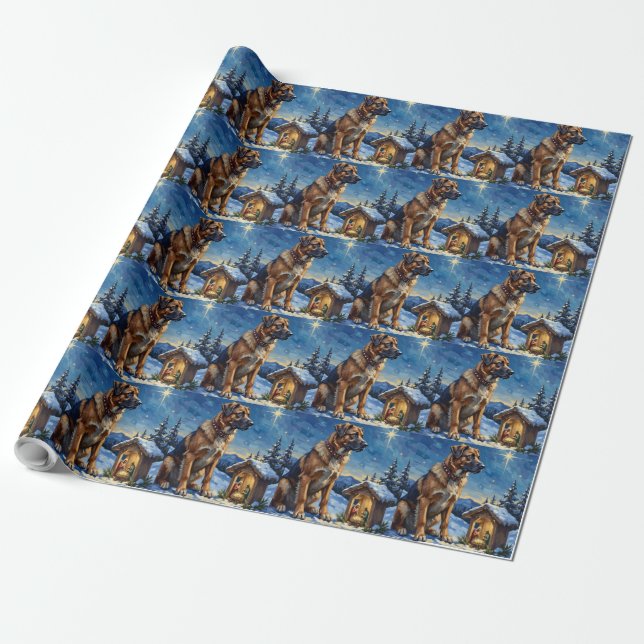 Anatolianscher Hirtenhund bewacht die Weihnachtskr Geschenkpapier (Ungerollt)