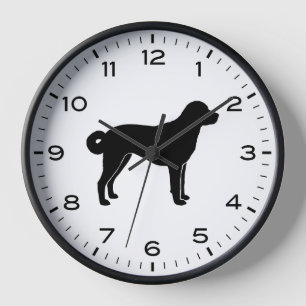 Anatolische Hirtenhund-Rasse Silhouette Uhr