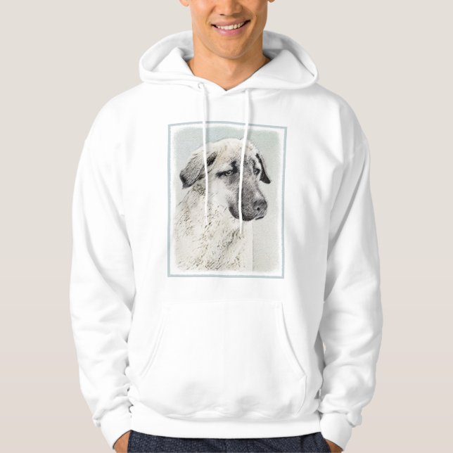 Anatolische Hirtenmalerei - Original Hundekunst Hoodie (Vorderseite)