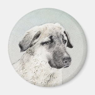 Anatolische Hirtenmalerei - Original Hundekunst Magnet