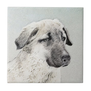 Anatolische Hirtenmalerei - Originelle Hundekunst Fliese