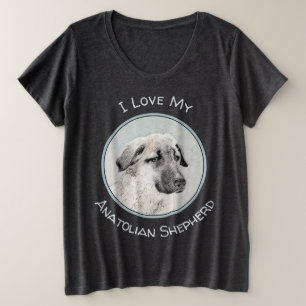 Anatolische Hirtenmalerei - Originelle Hundekunst Große Größe T-Shirt