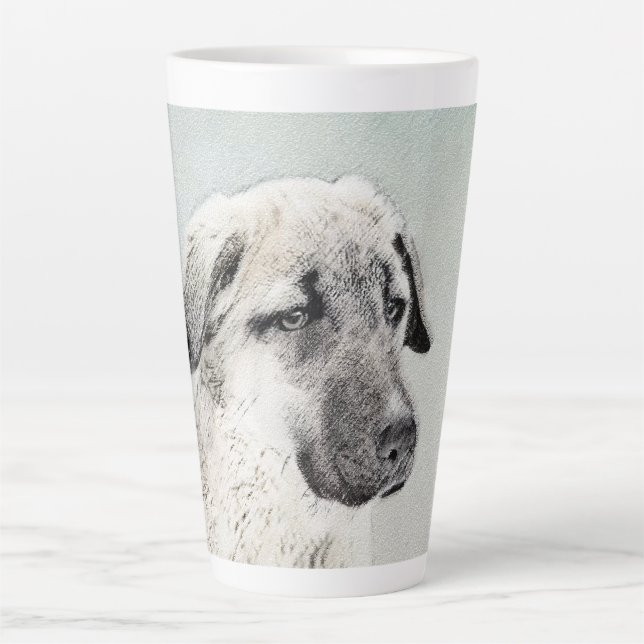 Anatolische Hirtenmalerei - Originelle Hundekunst Milchtasse (Vorderseite)