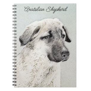 Anatolische Hirtenmalerei - Originelle Hundekunst Notizblock