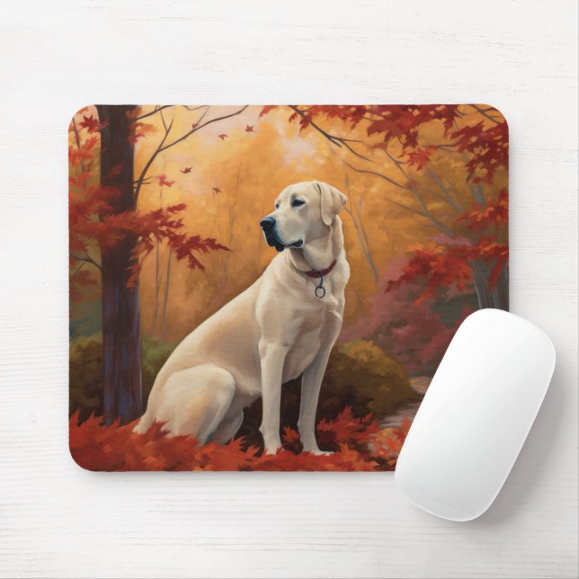 Anatolischer Hirte im Herbst Leaves Fall Inspirier Mousepad (Mit Mouse)