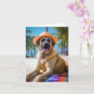 Anatolischer Hirtenhund am Strand, Geschenk für Hu Karte