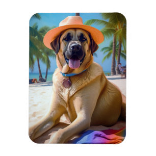 Anatolischer Hirtenhund am Strand, Geschenk für Hu Magnet