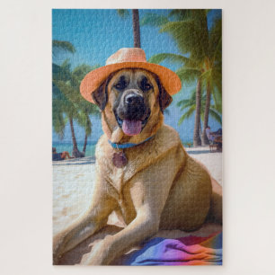 Anatolischer Hirtenhund am Strand, Geschenk für Hu Puzzle