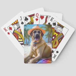 Anatolischer Hirtenhund am Strand, Geschenk für Hu Spielkarten