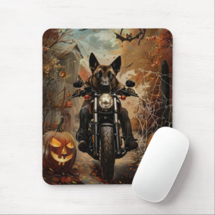 Anatolischer Hirtenhund fährt Motorrad Halloween Mousepad