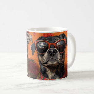 Anatolischer Hirtenhund Herz Rosen Valentinstag Kaffeetasse