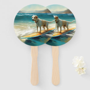 Anatolischer Hirtenhund-Strand-Surfing-Malerei Fächer