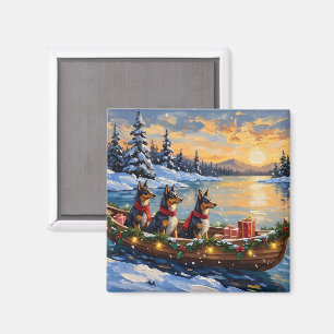 Anatolischer Hirtenhund Weihnachtsboot Urlaub Magnet