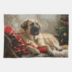 Anatolischer Hirtenhund Weihnachtsfest Geschirrtuch