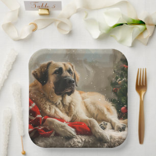 Anatolischer Hirtenhund Weihnachtsfest Pappteller