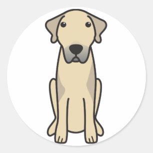 Anatolischer Schäfer-HundeCartoon Runder Aufkleber