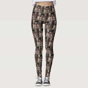 Anatolischer Schäferhund am Feuerplatz Weihnachten Leggings