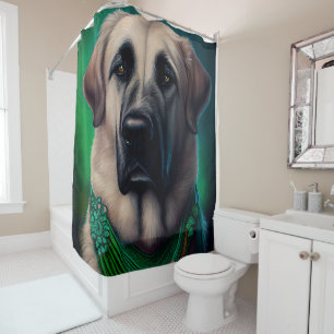 Anatolischer Schäferhund in St. Patrick's Day Dres Duschvorhang