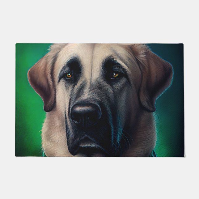 Anatolischer Schäferhund in St. Patrick's Day Dres Fußmatte (Vorderseite)