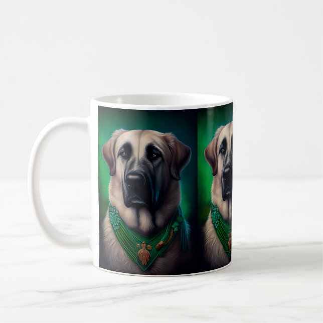 Anatolischer Schäferhund in St. Patrick's Day Dres Kaffeetasse (Links)