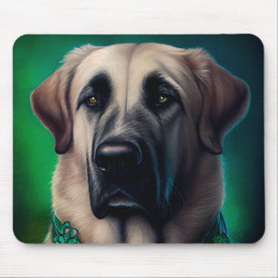 Anatolischer Schäferhund in St. Patrick's Day Dres Mousepad
